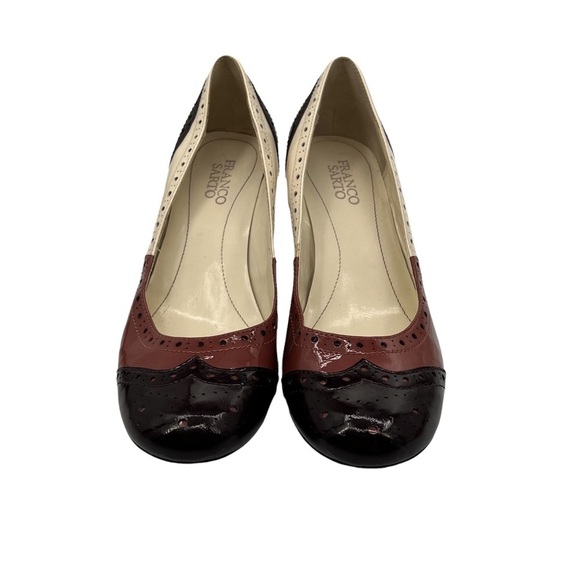 Franco Sarto Brandy Patent Purple Round Toe Block Heel Pumps Size 8 Women’s - Picture 3 of 10